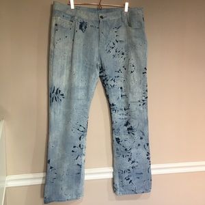 Robins Jean Men’s Light Blue Jeans with Gems 42